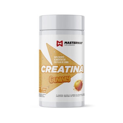 Creatina em Goma (60 gomas) - Masterway Suplementos- Tangerina