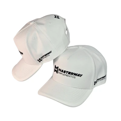 Boné Masterway - Branco c/ logo preta estendida