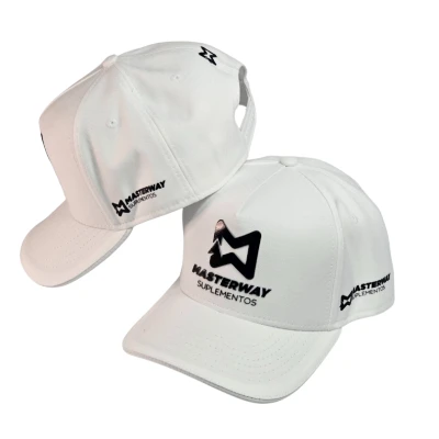 Boné Masterway - Branco c/ logo preta grande
